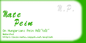 mate pein business card